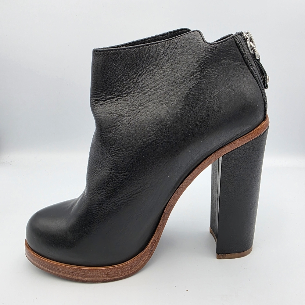 DOLCE VITA Black Nissa Platform Leather Ankle Boot, Size 9 - Picture 4 of 10